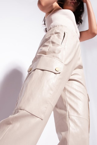 Calças cargo - Bege