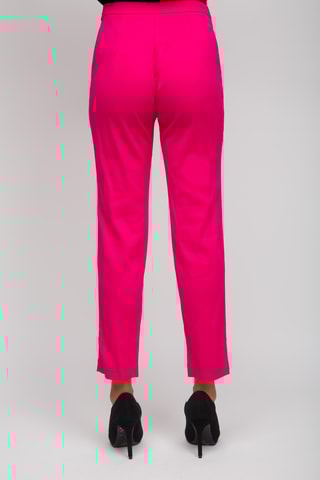 Calças de cintura alta - Fúcsia