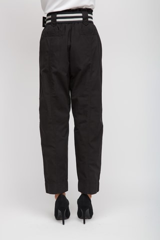 Calças de cintura alta - Preto