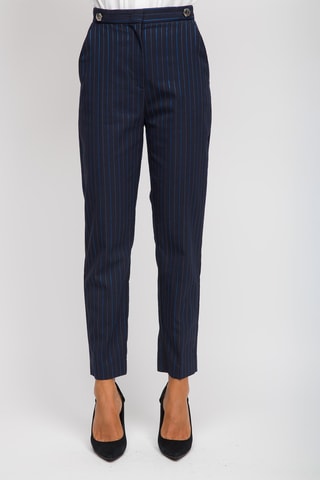 Calças de cintura alta - Azul