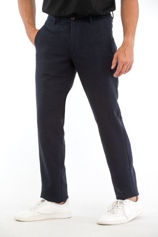 Calças regular - Azul-marinho - Incotex