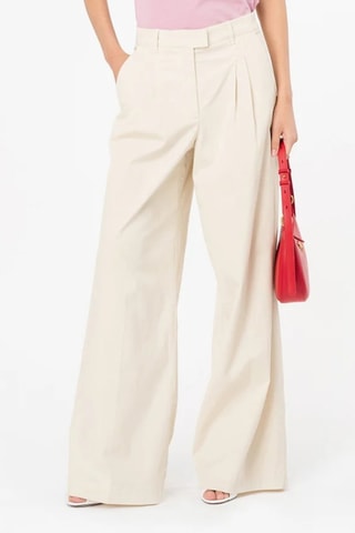 Calças wide legs - Rosa-claro