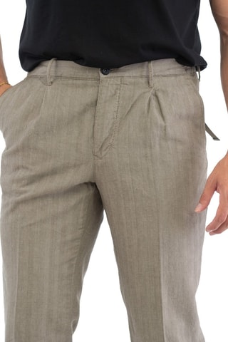 Calças em linho - Caqui-claro - Incotex