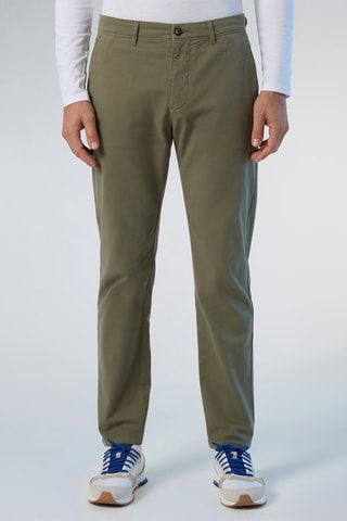 Calças chino slim - Verde-azeitona