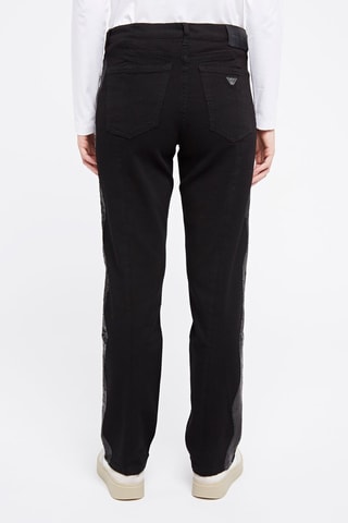 Calças de ganga direitas Emporio Armani Preto