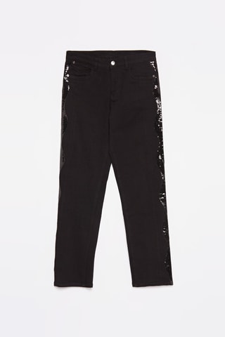 Calças de ganga direitas Emporio Armani Preto