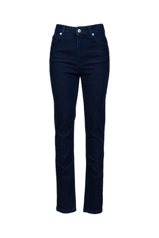 Calças de ganga cintura subida - Azul