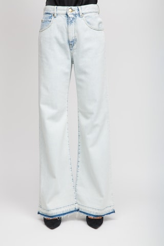 Calças de ganga de cintura alta - Azul-claro