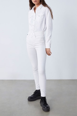 Calças de ganga skinny Branco