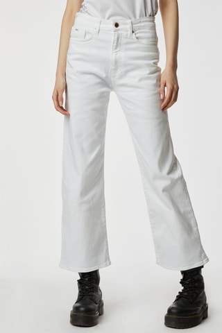 Calças de ganga wide legs Branco