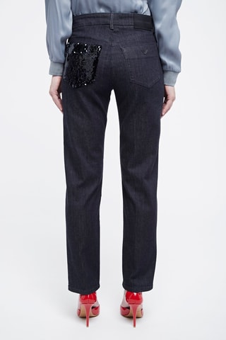 Calças de ganga direitas Emporio Armani Azul