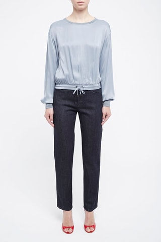 Calças de ganga direitas Emporio Armani Azul