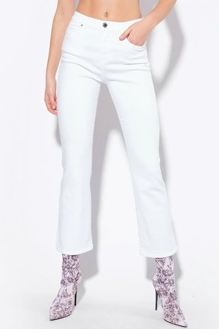 Calças de ganga bootcut - Branco