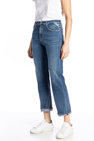 Calças de ganga com cintura subida Bootcut Rayah - Azul