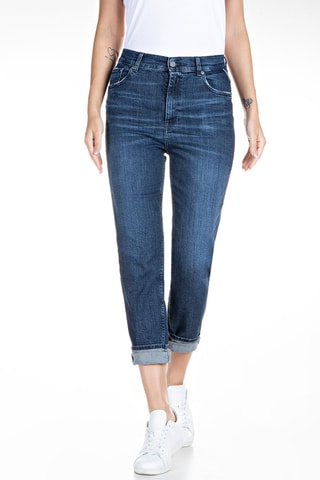 Calças de ganga de cintura subida Tapered Kiley - Azul