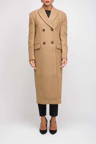 Sobretudo de lã - Castanho