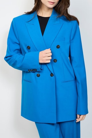 Casaco em lã - Azul-cobalto