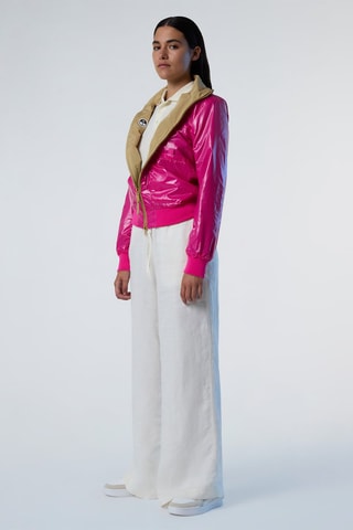 Casaco reversível - Bege e fúcsia