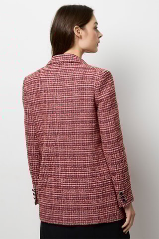 Casaco em tweed - Rosa