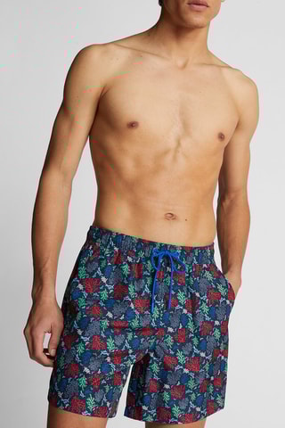 Calções de banho Azul-marinho e vermelho