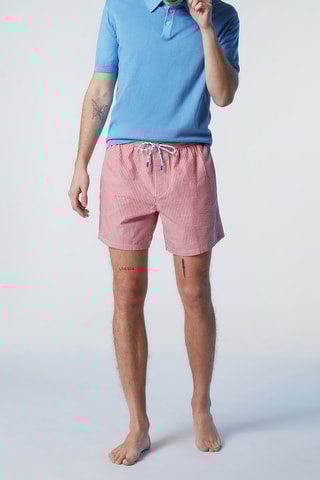 Calções de banho Vermelho e branco