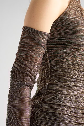 Vestido justo - Preto e dourado