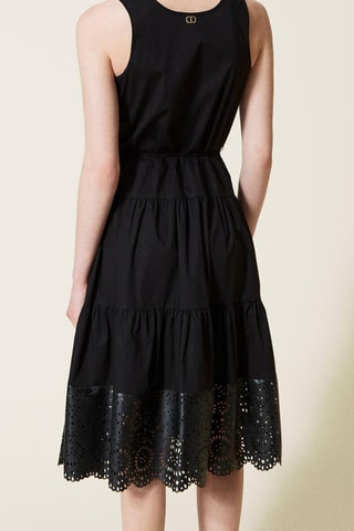 Vestido estilo patinadora Preto