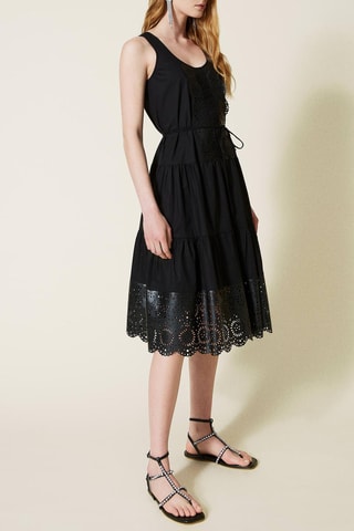 Vestido estilo patinadora Preto