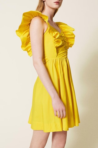 Vestido estilo patinadora Amarelo