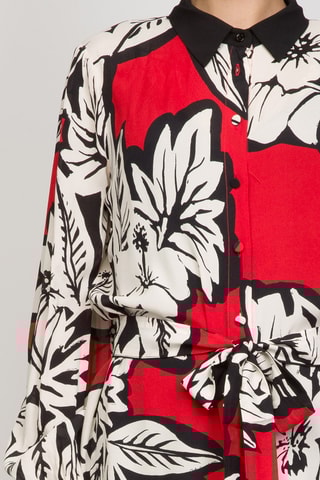 Vestido-camisa - Vermelho