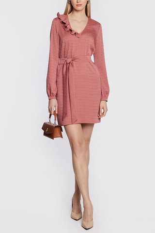 Vestido direito - Rosa-velho