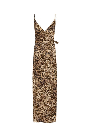 Vestido comprido - Bege e preto