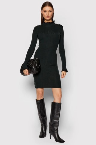 Vestido-camisola em lã - Preto