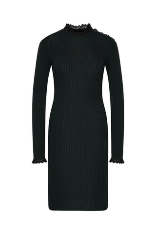 Vestido-camisola em lã - Preto