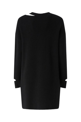 Vestido-camisola de lã - Preto