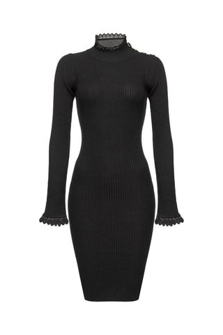 Vestido-camisola em lã - Preto