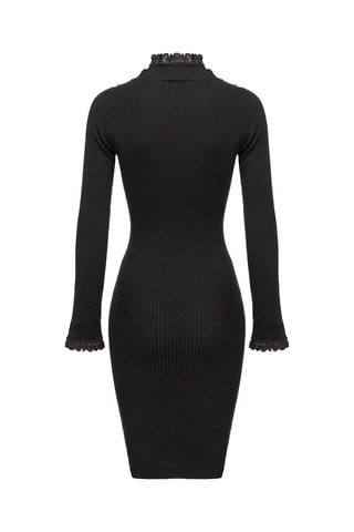 Vestido-camisola em lã - Preto