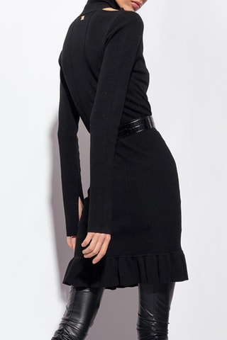 Robe patineuse en laine - Noir
