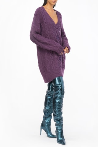 Vestido-camisola em lã e alpaca - Violeta