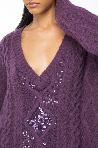 Vestido-camisola em lã e alpaca - Violeta