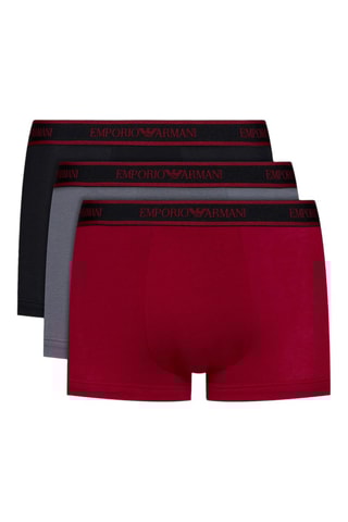3 boxers - Preto, cinzento e vermelho - Emporio Armani