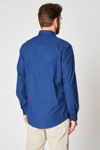 Camisa Azul-marinho e branco