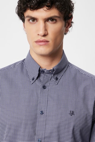 Camisa regular - Azul-escuro e branco - Harmont & Blaine Jeans