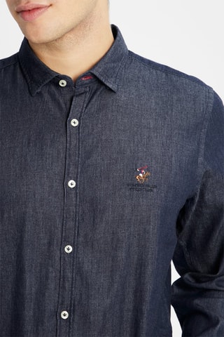 Camisa de ganga - Azul