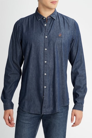 Camisa de ganga - Azul