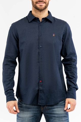 Camisa em linho - Azul-noite