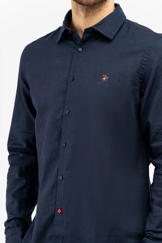 Camisa em linho - Azul-noite