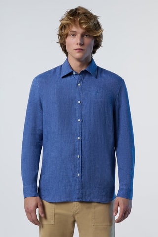 Camisa de linho - Azul
