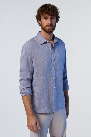 Camisa de linho - Azul-marinho