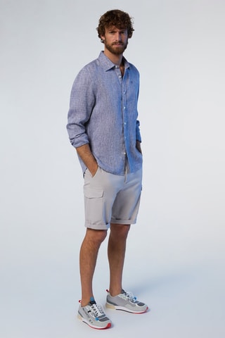 Camisa de linho - Azul-marinho